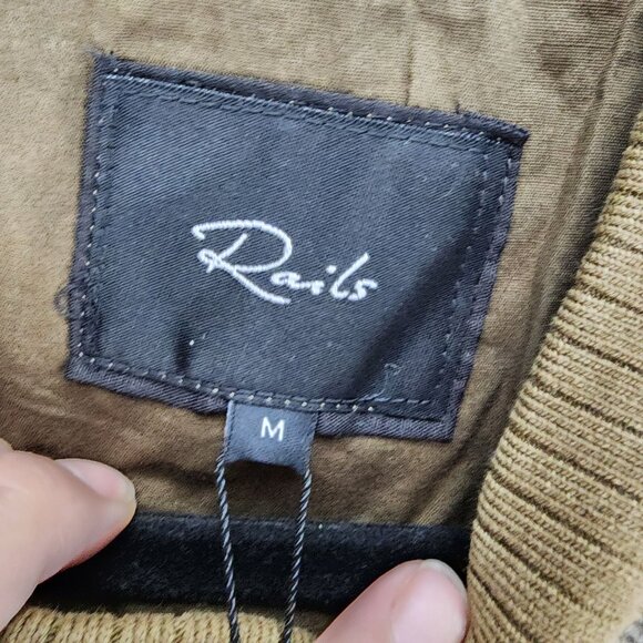 Rails Jacket Mens Medium Green Camo Long Sleeve Button Up Bomber *NWT* - Picture 4 of 13